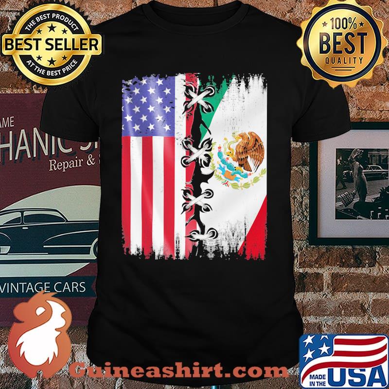 American And Mexican Flag Shirt