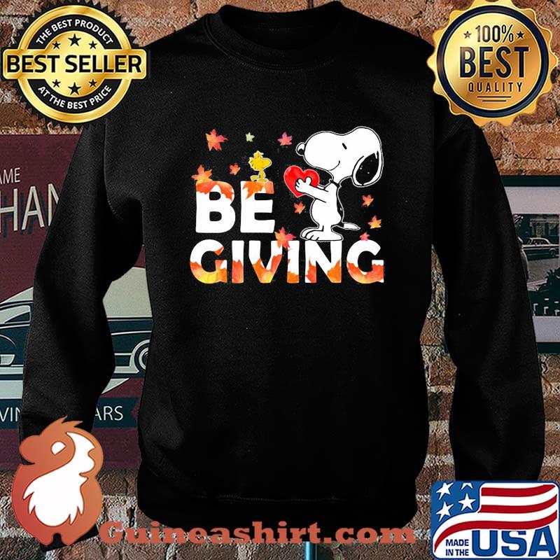 Be Giving Snoopy Heart Woodstock Shirt Sweater