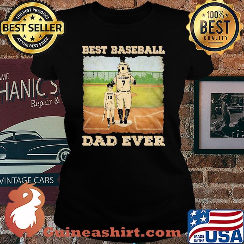 Best Baseball Dad Ever Vintage Shirt Laides tee