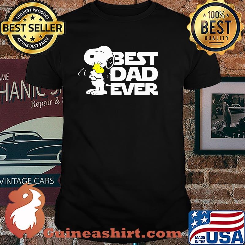 Best dad ever snoopy dog and woodstock shirt