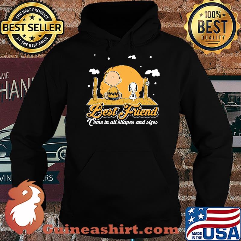 Best Friend Come In All Shapes And Sizes Moon Snoopy Charlie Shirt Hoodie