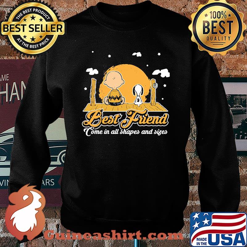 Best Friend Come In All Shapes And Sizes Moon Snoopy Charlie Shirt Sweater