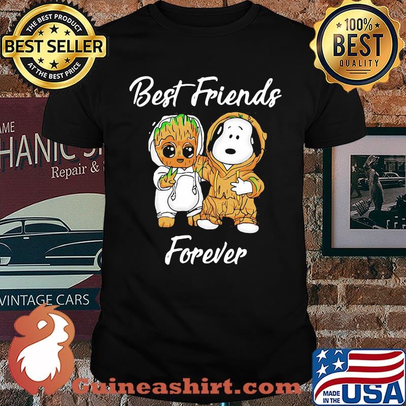 Best friends forever baby snoopy and baby groot shirt
