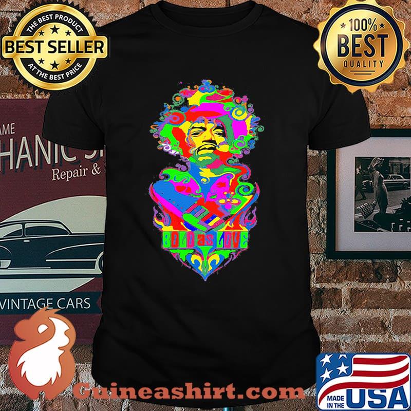Bold As Love Jimi Hendrix Watercolor Shirt