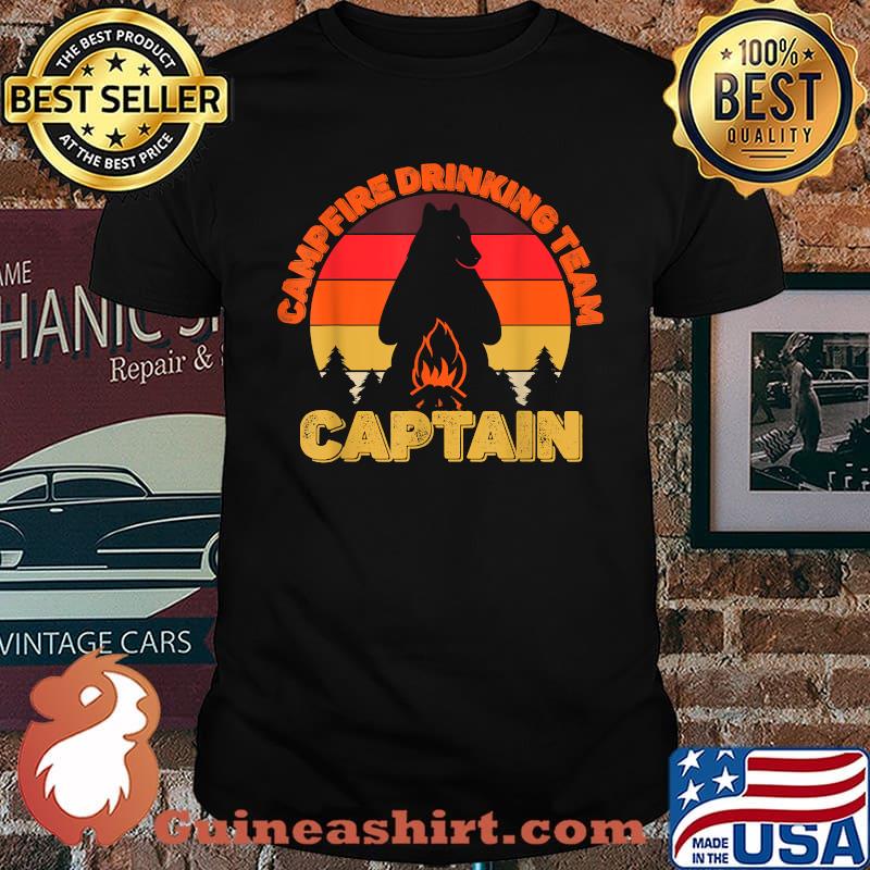 Campfire Drinking Team Captain Camping Bears Vintage Shirt
