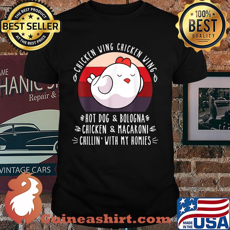 Chicken Wing Chicken Wing Hot Dog & Bologna Viral Song Lyric vintage T-Shirt