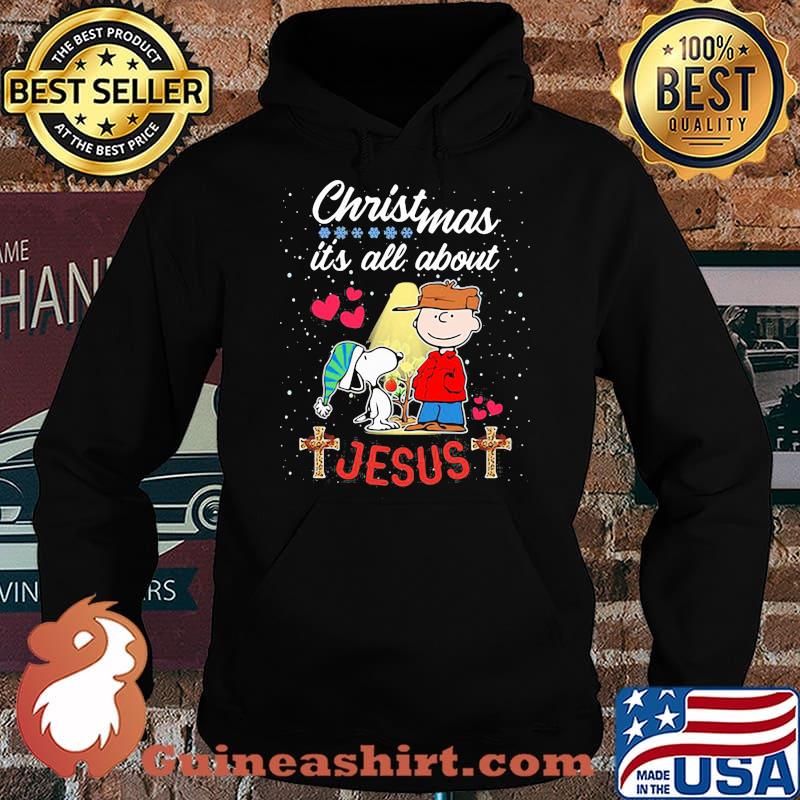 Christmas Its All About Jesus Snoopy Charlie Shirt Hoodie