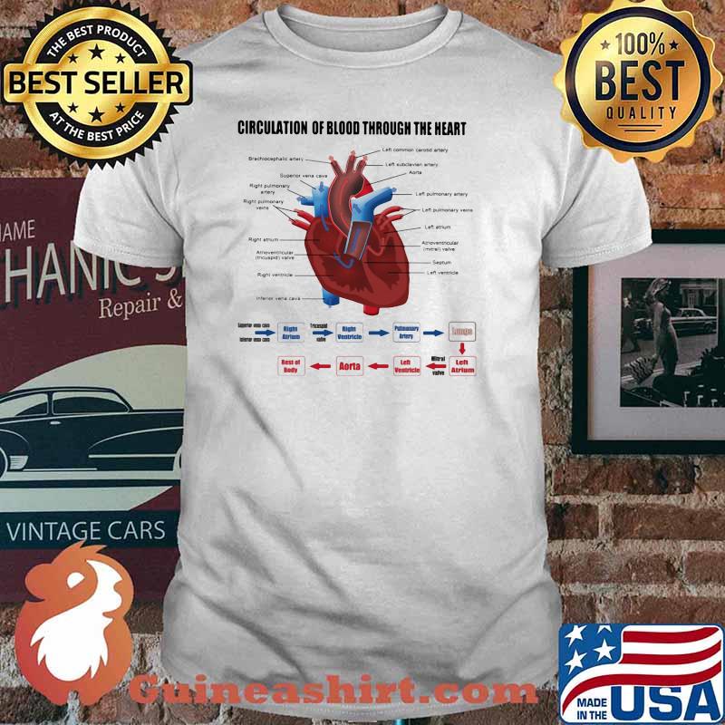 Circulation Of Blood through the heart shirt