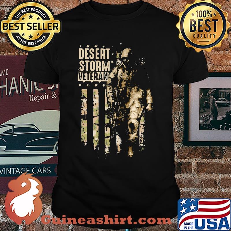 Desert Storm Veteran American Flag Shirt