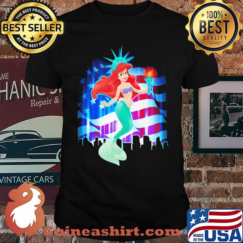 Disney Little Mermaid Ariel 4th Of July Independence Shirt