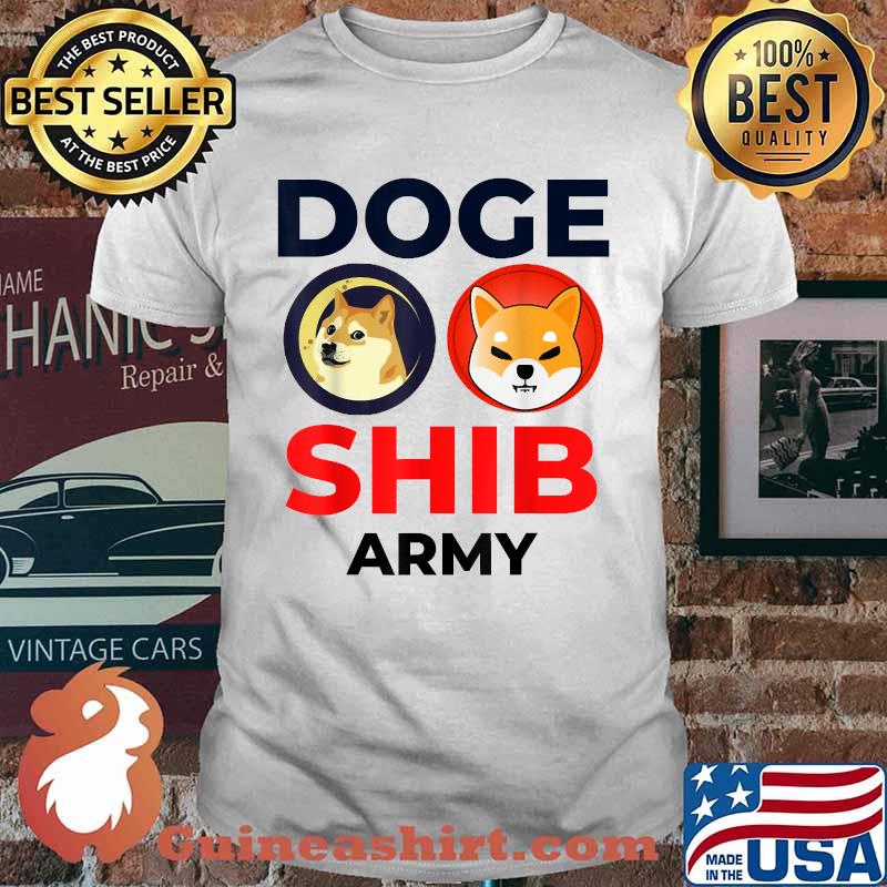 DOGE SHIB Army Dogecoin Shiba Inu Coin Crypto Shirt