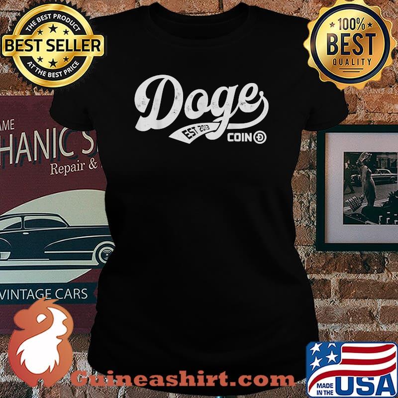 Dogecoin Doge Coin Logo Crypto Currency Shirt Laides tee