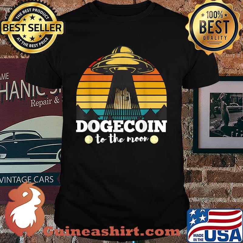 Dogecoin to the Moon Vintage Crypto BTC T-Shirt