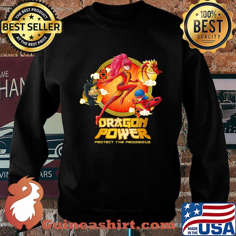 Dragon Power Protect The Prodigious Miraculous Shanghai Ladydragon Ladybug and Cat Noir T-Shirt Sweater