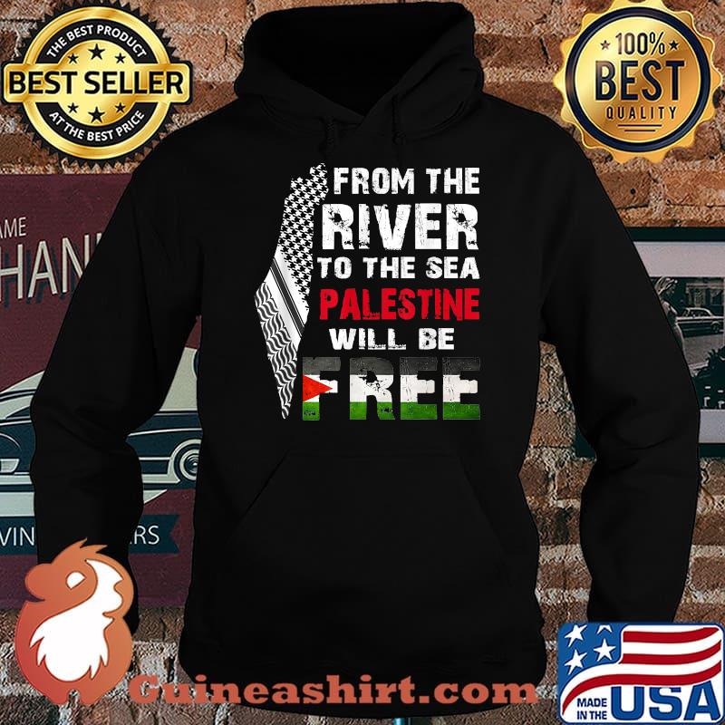 From the river to the sea Palestine will be Free Palestine Gaza Palestine Flag Arabic T-Shirt Hoodie