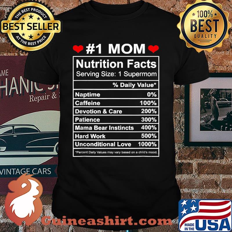 Funny Mom Nutrition Facts for Mother's Day Shirt