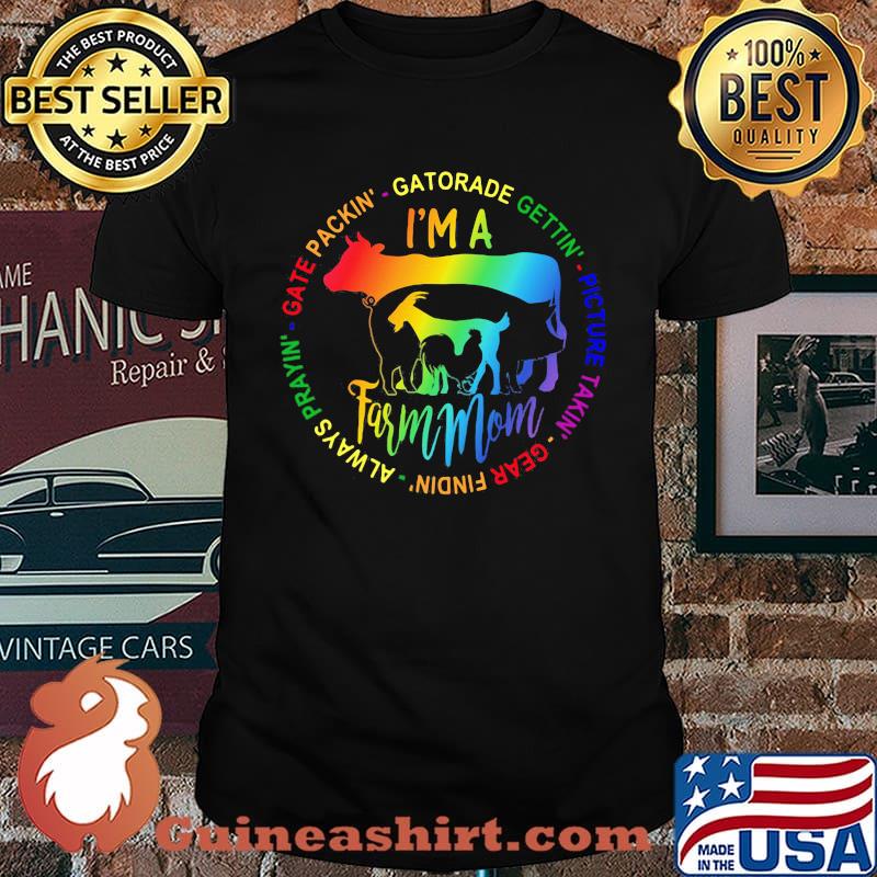 Gate Packin' Gatorade Gettin' Picture Takin' Gear Findin' Always Prayin' Goat Pig Cow Chicken LGBT Shirt