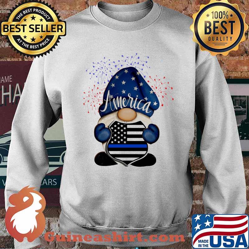 Gnome America Firework Police Logo Shirt Sweater