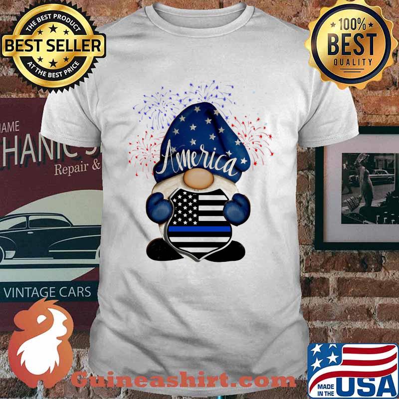 Gnome America Firework Police Logo Shirt