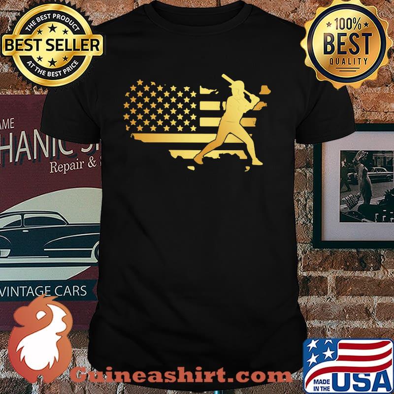 Gold Flag Softball American Shirt