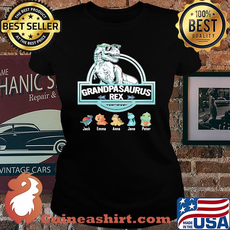 Grandpasaurus Rex Jack Emma Anna Jane Peter Shirt Laides tee