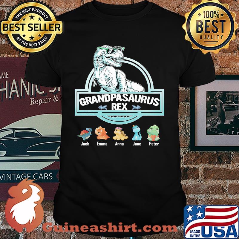 Grandpasaurus Rex Jack Emma Anna Jane Peter Shirt