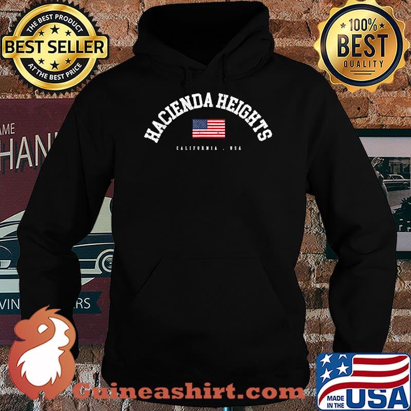 Hacienda Heights CA Retro American Flag T-Shirt Hoodie