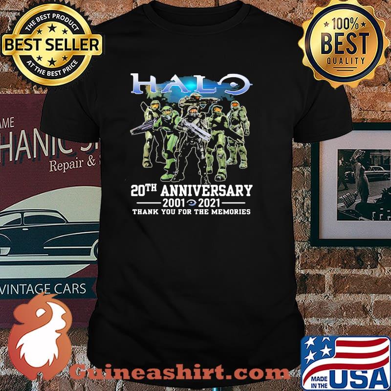 Halo 20th anniversary 2001 2021 thank you for the memories shirt