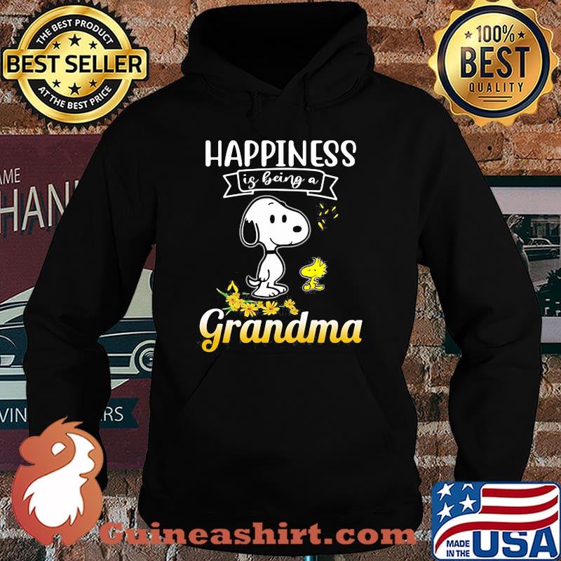 Happiness is being a grandma snoopy flower Hoodie