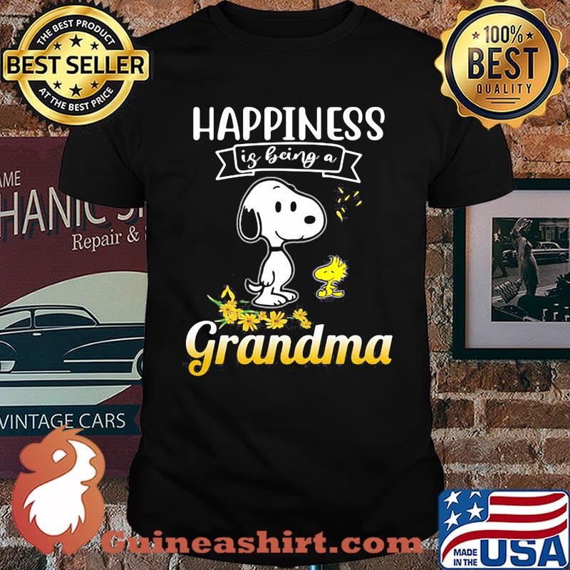 Happiness is being a grandma snoopy flower shirt
