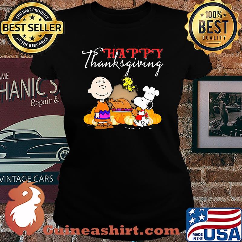 Happy Thanksgiving Halloween Snoopy Charlie Shirt Laides tee