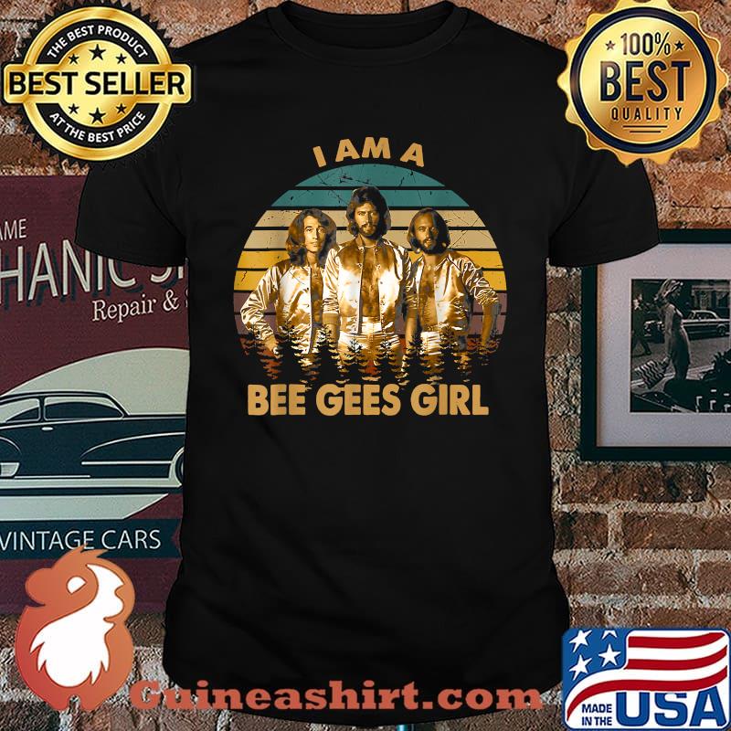 I Am A Bee Gees Girl Band Music Vintage T-shirt