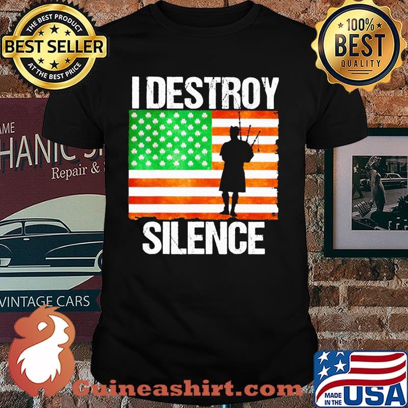 I Destroy Silent American Flag Shirt