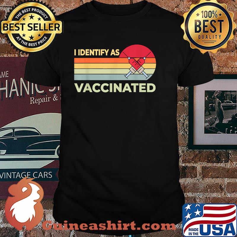 I Identify As Vaccinated Vintage Sunset T-Shirt