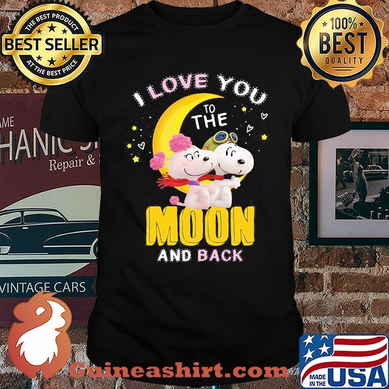 I love you to the moon and back snoopy shirt