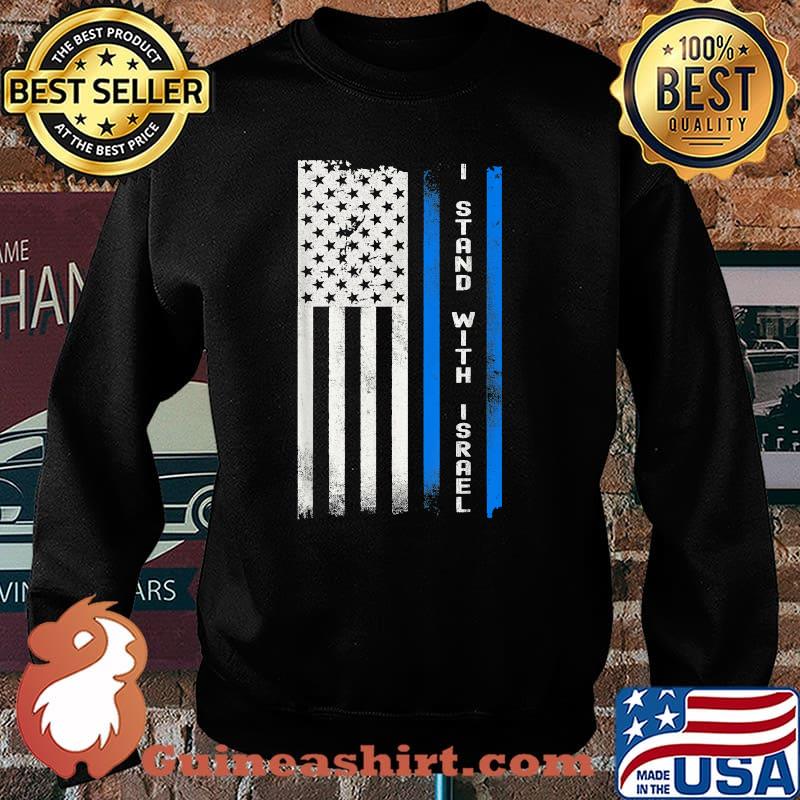 I Stand With Israel American Flag T-Shirt Sweater