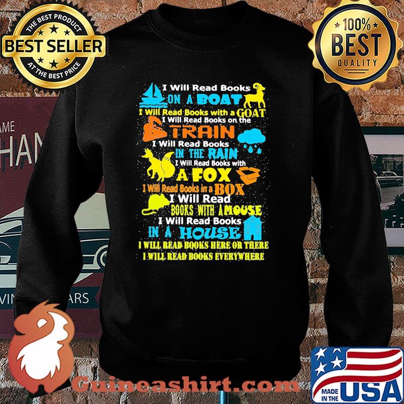 I Will Read Books On A Boat I Will Read Books With A Goat Shirt Sweater