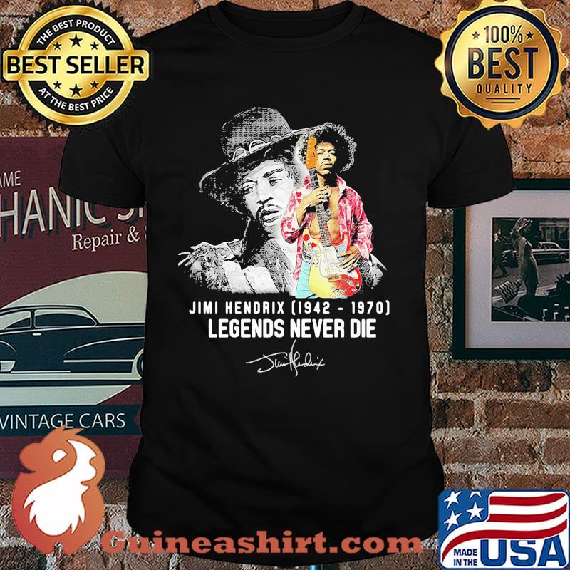 Jimi Hendrix 1942 1970 Legends Never Die Signature shirt