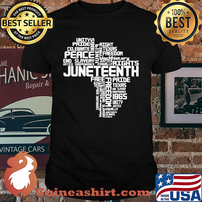 Juneteenth African Word Cloud, Afro Word Art T-Shirt