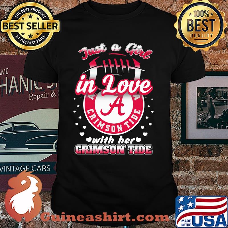 Just a girl in love with her crimson tide shirt