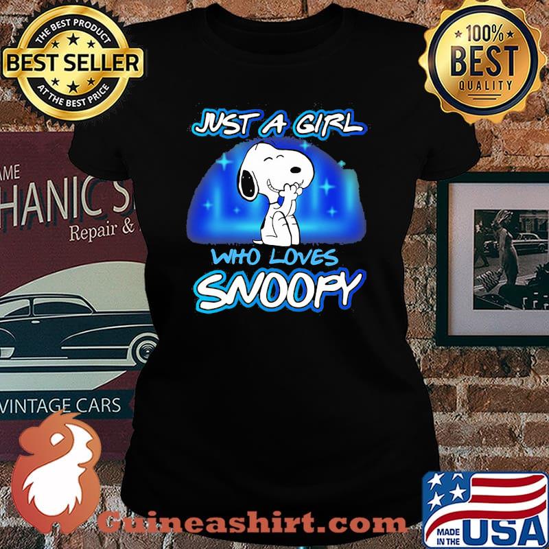 Just A Girl Who Loves Snoopy Shirt Laides tee