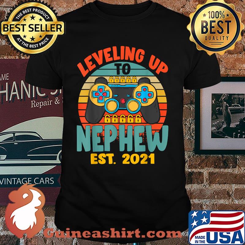 Leveling Up To Nephew 2021 Pregnancy Announcement Vintage T-Shirt