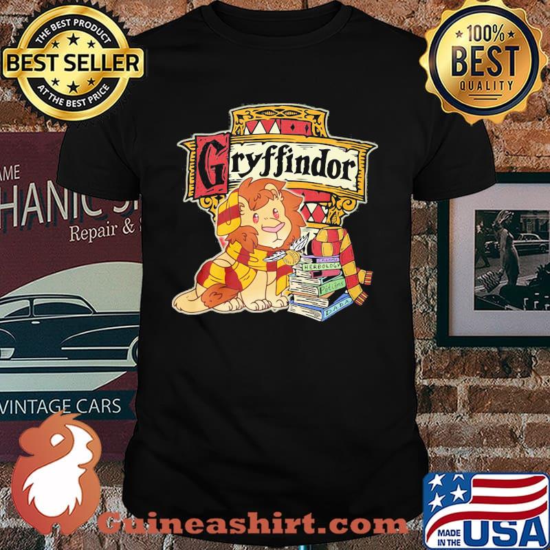 Lion And Book Gryffindor Shirt