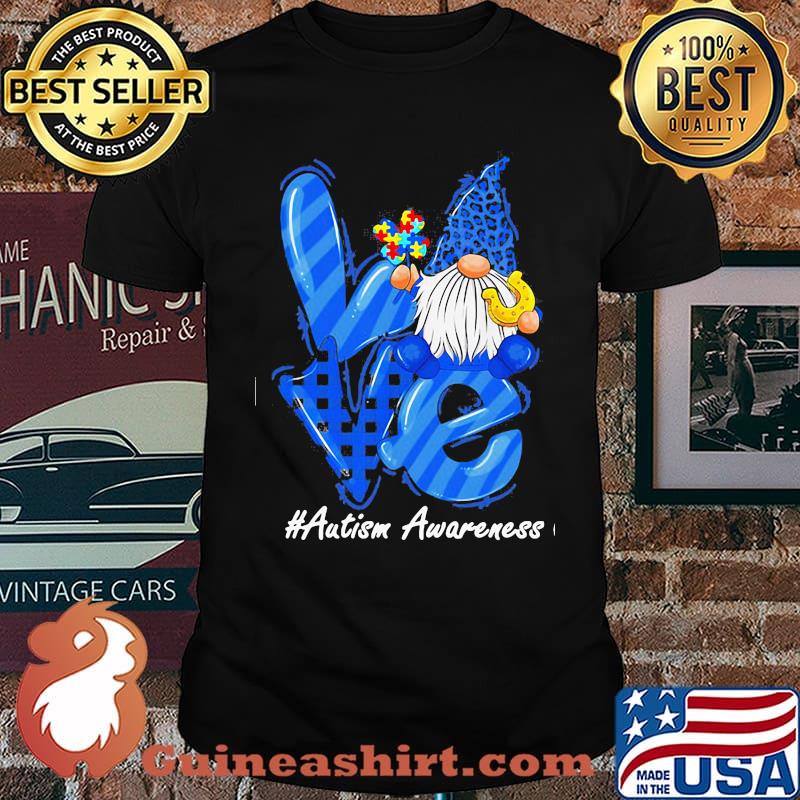 Love autism awareness gnome irish shirt