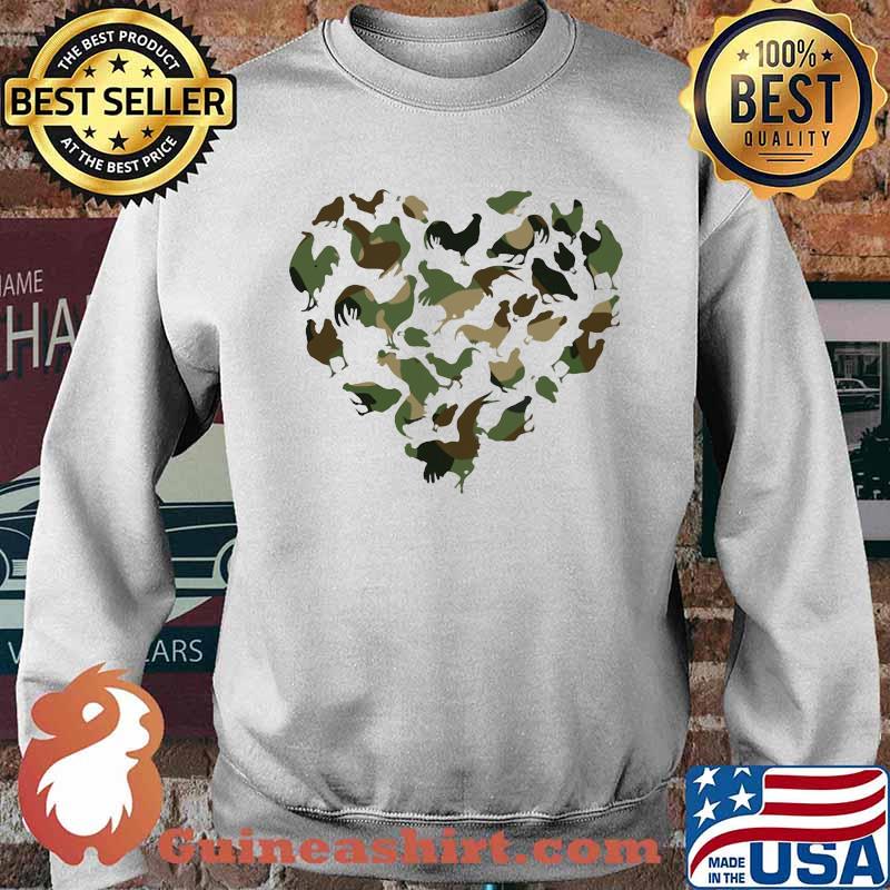 Love Camouflage Chicken Heart Shirt Sweater