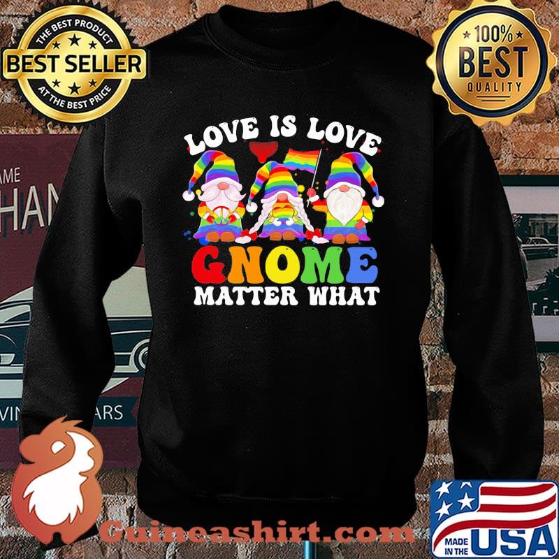 Love Is Love Gnome Matter What Drawf LGBT Shirt Sweater