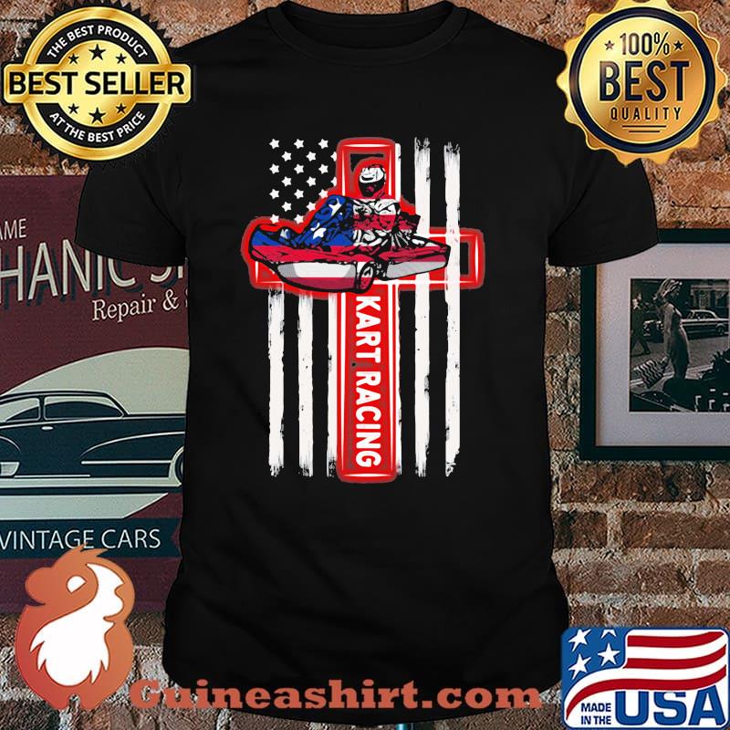 Love Kart Racing American Flag Shirt