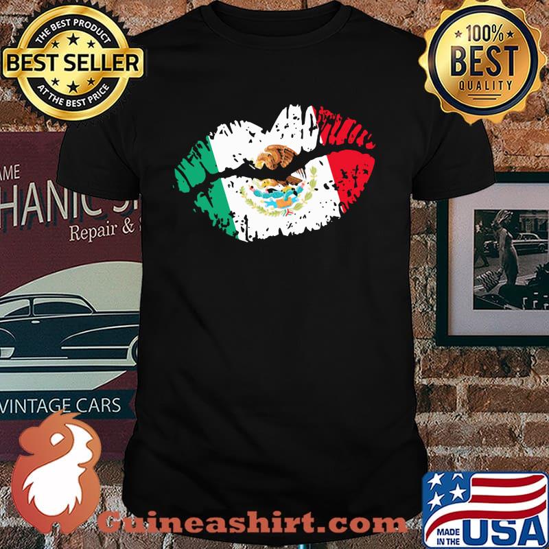 Love Mexican Lip Flag Shirt