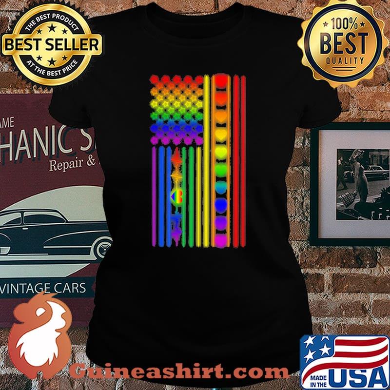 Love Wins Independence Day LGBT Flag Shirt Laides tee
