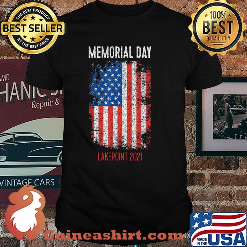 Memorial Day Lakepoint 2021 American Flag T-Shirt